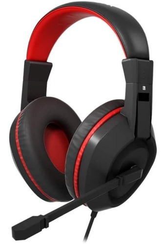 Auricular Pc Gaming 7.1 Con Microfono Usb Ps4 Play Gamers Color Negro con rojo