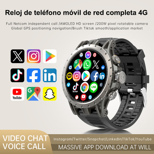 Gps Smart Watch Hombre Videollamada Para Hacer Una Llamada Tomar Una Foto Nfc Reloj Inteligente 8g+128g