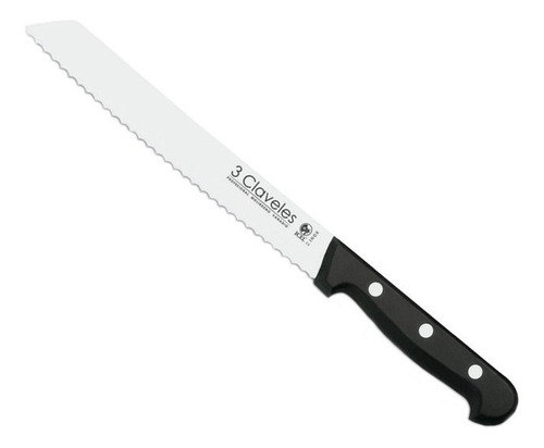 Cuchillo Panero 20cms Inoxidable Mgo Abs Tres Claveles 920