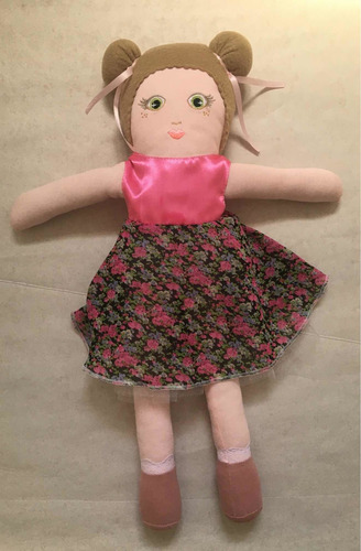 Romántica Muñeca De Apego Artesanal - 50 Cm Rositas Rococó