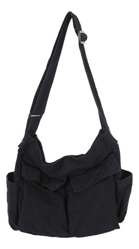 Workwear Canvas Shoulder Bag Large Capacity Retro Messenger