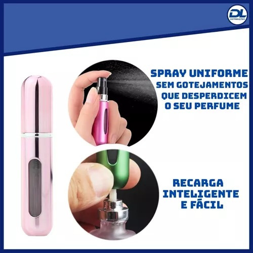 Frasco Porta Perfume Atomizador Recarregável Portátil 5 Ml