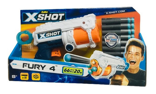 Pistola X Shot Fury 4 Lanza Dardos Orig Ar1 4815 Ellobo