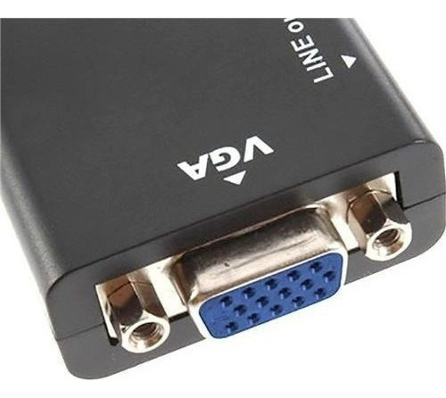 Mini Adaptador Conversor Hdmi P/ Vga Transmissor Áudio/vídeo