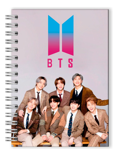 Cuaderno Bts Con Tapa Dura - Portada Personalizable