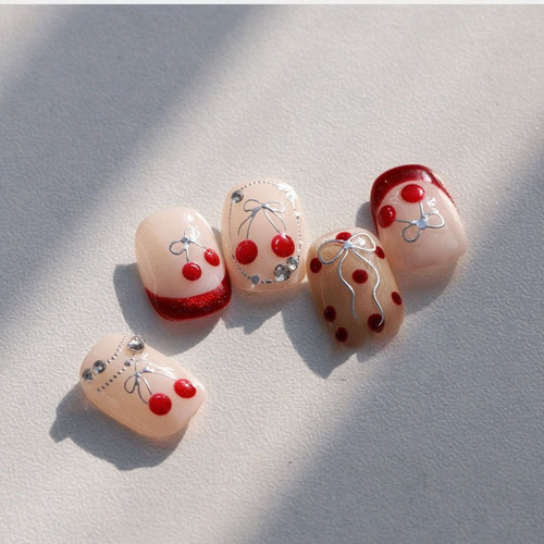 Adesivos De Unhas Sweet Fruits 5d Strawberry Cherry