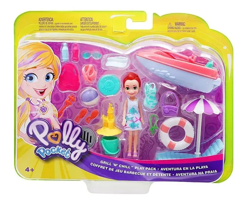Polly Pocket Aventura En La Playa Incluye Mu eca Y Lancha