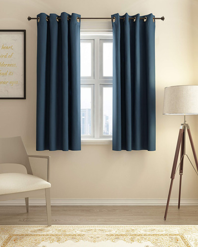 Furinno Collins - Cortina (52 X 63 Pulgadas), Color Azul Osc