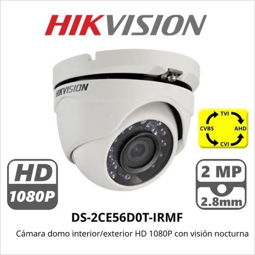 Cámara Domo Metálico Hikvision Hd 1080p