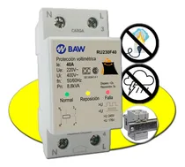 Comprar Protector Tensión Relé Monofásico Alta Baja 40a Riel Din Baw