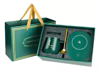 Taza Con Calentador Eléctrico Inteligente Elegante De Verde