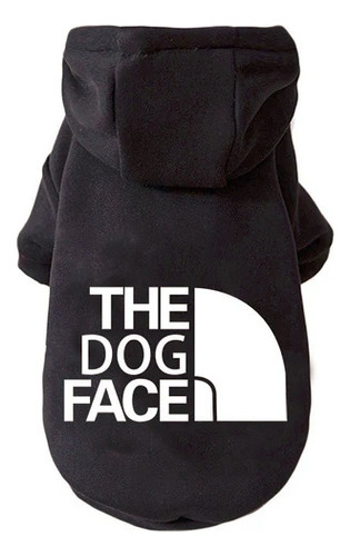 Poleron Perros Raza Pequeña - Dog Face Talla 2xl Negro/gris