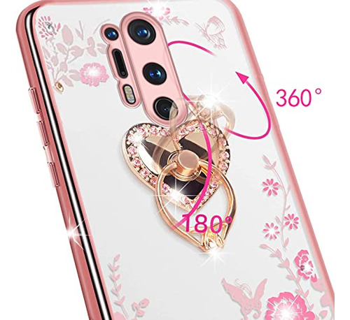 Funda Kudini Para Oneplus 8 Pro Para Mujer Con Purpurina Cry