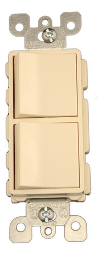 Interruptor Doble 3 Vías 15a 120/277v Decora Almendra Claro