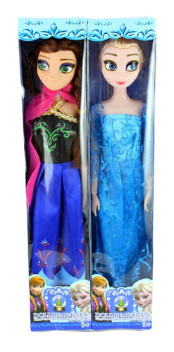 2 Muñecas Elsa Y Anna Frozen Juguete Niña Barbie