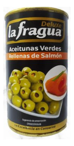 Bulto 12 Aceituna Verde Rellena Salmon 350gr Fragua 0298 Ml.