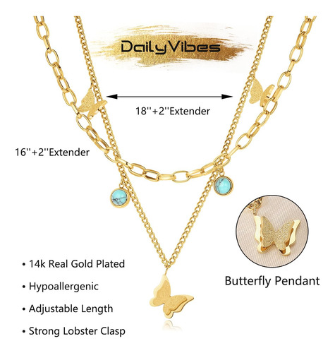 Daily Vibes Collares En Capas De Oro Para Mujer Collar De Ma