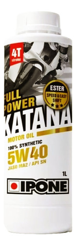 Aceite Para Motor De Moto Full Power Katana 5w40 Ipone