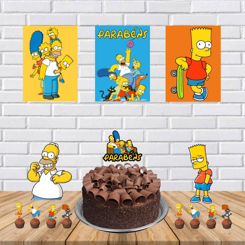 Kit Aniversário Os Simpsons Só Um Bolinho - Escolha A Idade