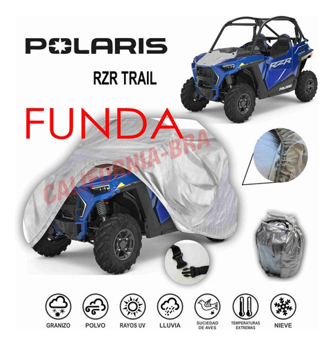 Cubre Racer Eua Broche + Ojillos Polaris Rzr Trail