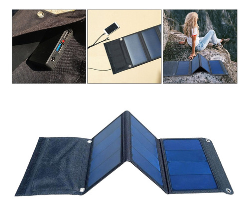 Imagen 4 de 12 de Batería De Carga Solar Plegable De Bricolaje De Celda 21w