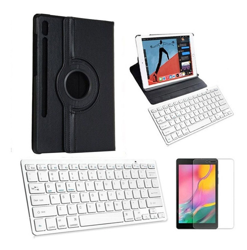 Capa/teclado/pel Para Galaxy Tab S7 T870/t875 11   Preto