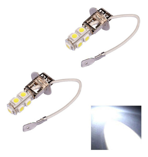 2x H3 9 Led Smd Coche Auto Xenón Blanco Niebla Cabeza De Con