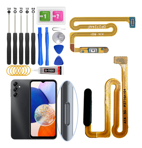 Flex Flexor Sensor De Huella Para Samsung A14 5g A146b Negro