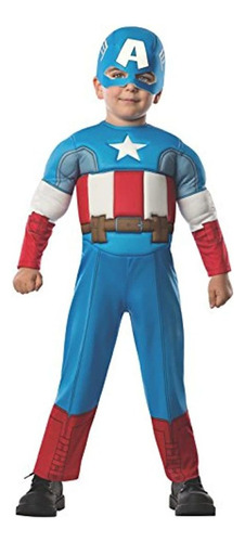 Disfraz De Pecho Muscular Del Capitan America Para Niños