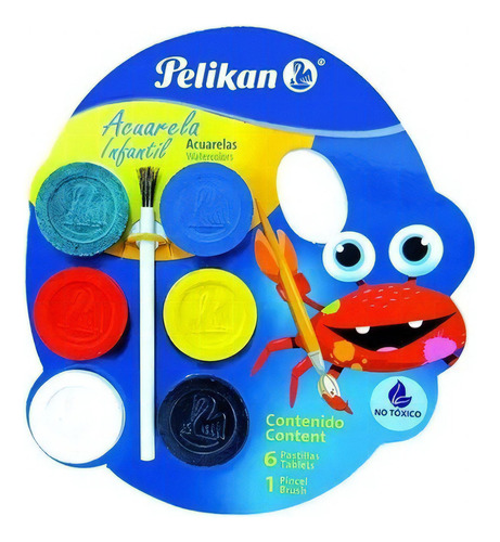 Acuarela Infantil Pelikan 7501216 6 Colores /v