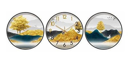 Yzt 7102 Reloj De Pared Tríptico Clásico Reloj De Pared Deco