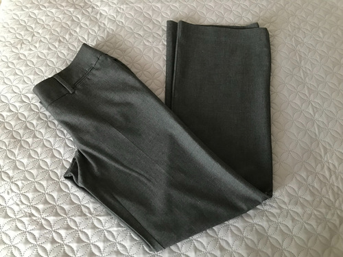 Pantalón Vestir Gris Oxford Ann Taylor Loft T0