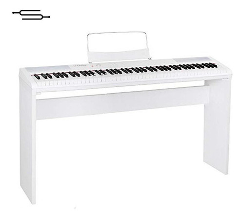 Piano Electrico Sensitivo Artesia Blanco + Mueble + Envio