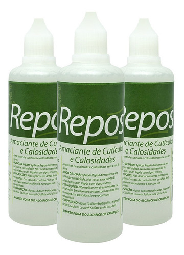 Amaciante De Cuticulas E Calosidade Repos 120ml 3 Unidades