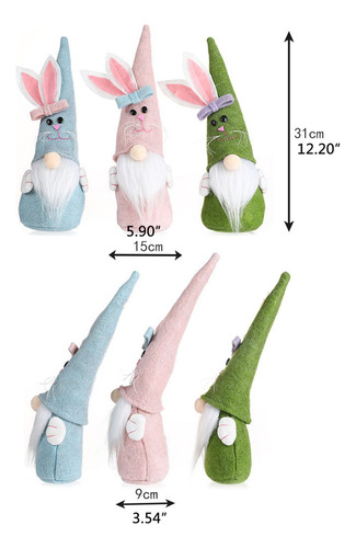 Adorno Escandinavo De Peluche Con Diseño De Gnomo Conejito (
