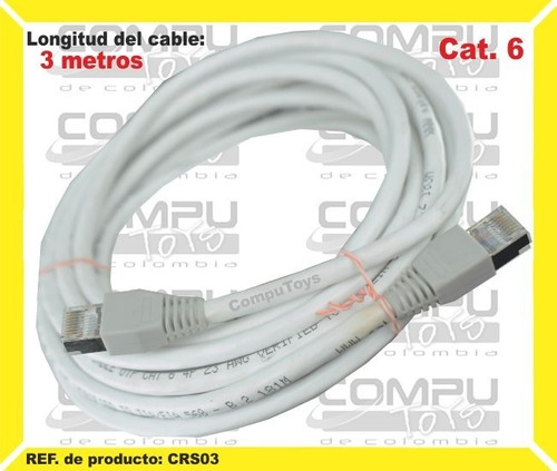 Conecte Modem Cable Utp Cat.6 3m Ref: Crs03 Computoys Sas