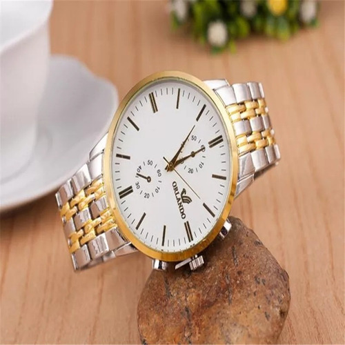 Relógio Masculino Luxo Quartz Negócios Analógico Orlando