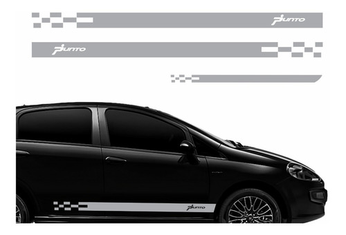 Adesivo Fiat Punto Faixa Lateral E Traseira Sport Kit Imp312