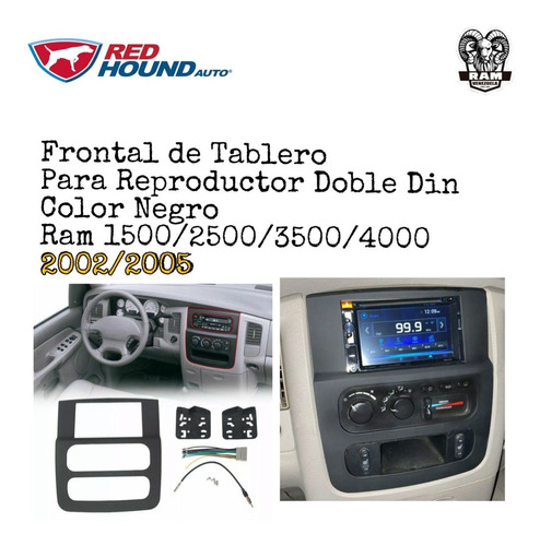 Frontal De Tablero Para Doble Din Ram 2003/2005