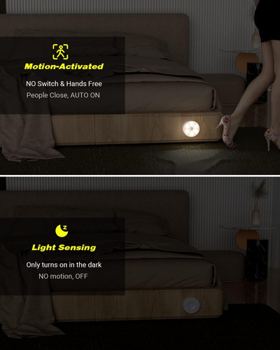 Luz Nocturna Con Sensor De Movimiento Para Interiores, Luz L