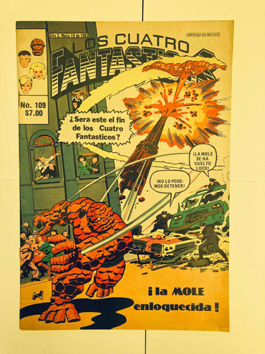 Comic Los Cuatro Fantasticos #109 Novedades Editores 1982