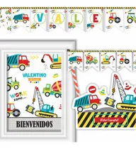 Comprar Kit Imprimible Construcción Camión Grúa Tractor Excavadora 3