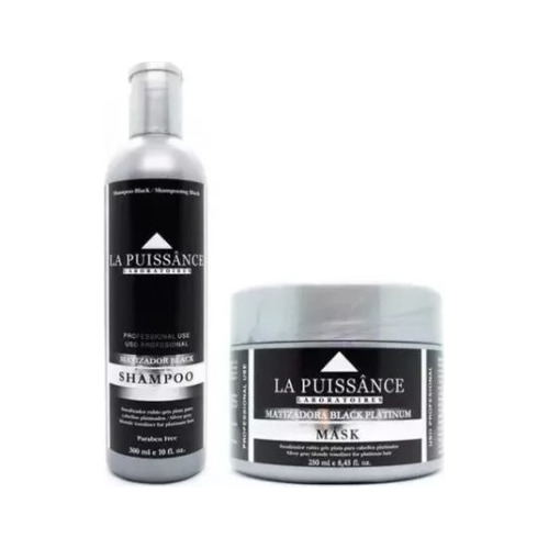 La Puissance Black Shampoo + Máscara Cabello Rubio Gris