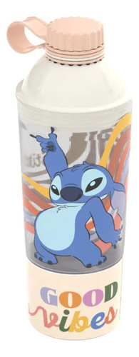 Shakeira Vip Stitch Disney 600ml Good Vibes C/ Compartimento
