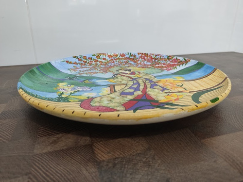 Prato Decorativo De Parede Decoupagem Japonesa2- 29cm (Usado)