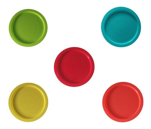 Kit Cinco Pratos Rasos Tossing Around - Multikids Baby