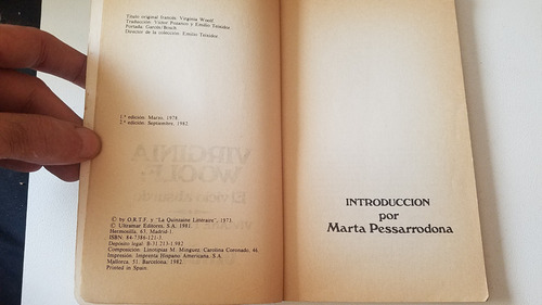 Virginia Woolf : El Vicio Absurdo Viviane Forrester Ultramar (Usado)