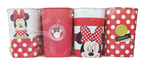 Set X 4 Vasos Portalapices Minnie Disney 200 Ml Escolar