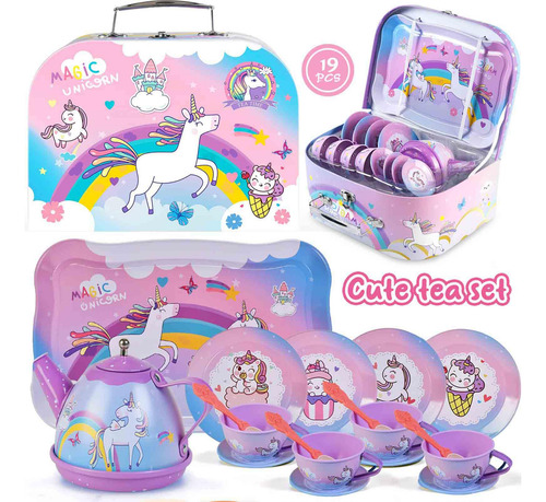 Juego De 19 Piezas De Juguetes De Unicornio Para Niñas.