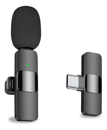 Micrófono Inalámbrico Solapa K9 Entrada Usb Tipo C Negro